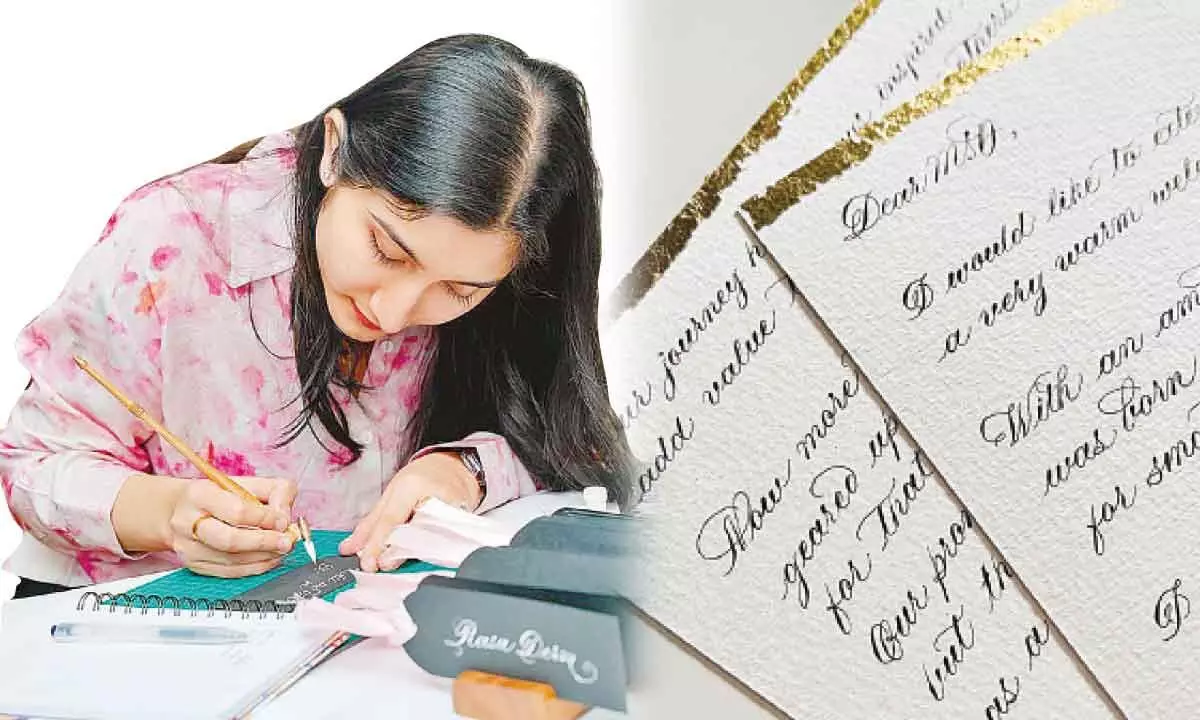 Calligraphy is emerging in India: Simran Sharma