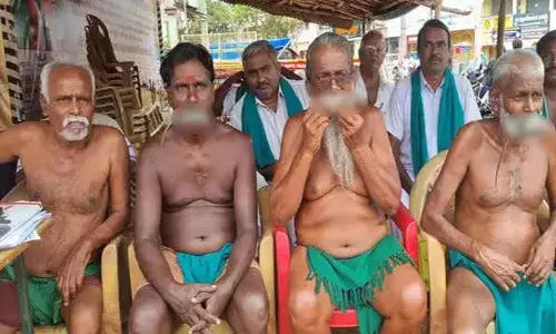 Tamil Nadu Farmers Stage Protest Shutdown Over Cauvery Water And Crop Damage