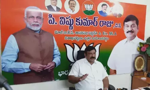 Visakhapatnam: P Vishnu Kumar Raju confident of his victory