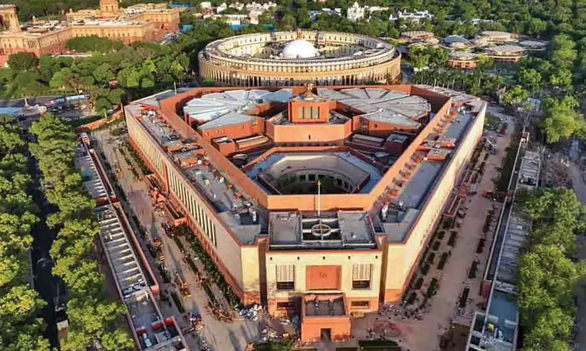 New Delhi: New Parliament building top theme this Durga Puja