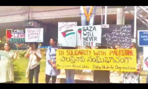 Hyderabad: Muslims protest against Israel in city