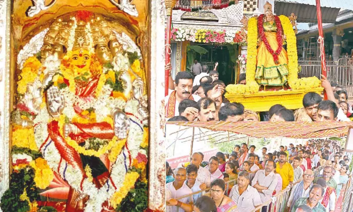 Vijayawada: Unprecedented rush of devotees at Durga temple