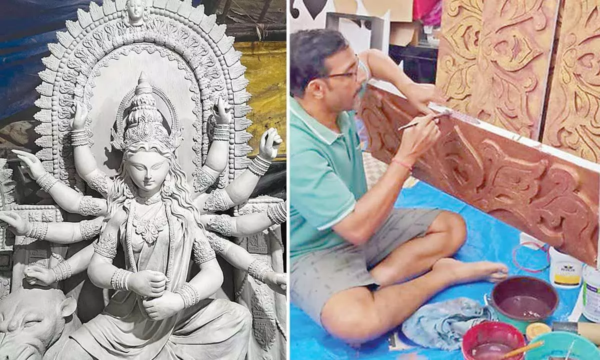 Hyderabad: Varied Durga Puja pandals offer a glimpse into Bengal’s rich culture