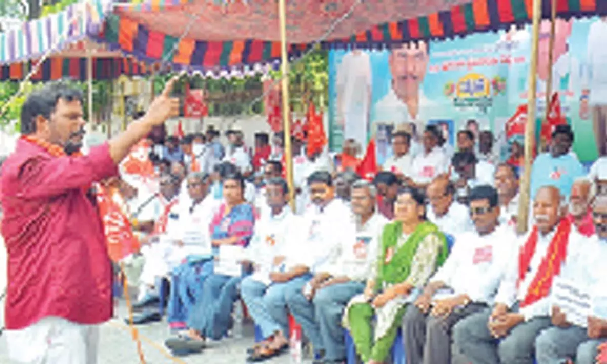 Ongole: Left protests smart meters, extra charges in bills