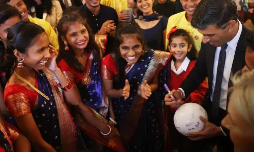 Underprivileged Children meet UK Prime Minister Rishi Sunak in London