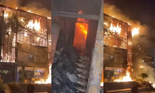 Massive fire breaks out at furniture showroom in Delhi