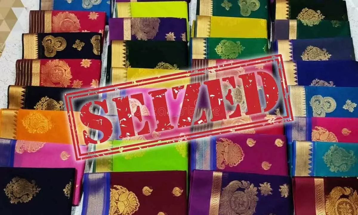 Hyderabad: Flying squad seize Rs 2.25 crore worth silk sarees