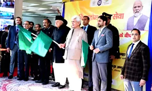 State of art vistadome chugs from Budgam to Banihal in J&K