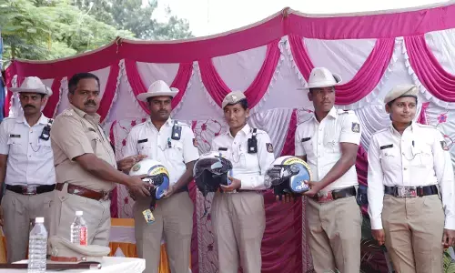 Rapido distributed helmets and raincoats to more than 200 traffic policemen