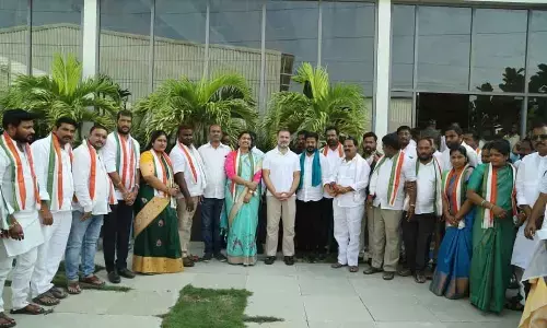 Rahul extends best wishes to Congress candidate Veerlapalli