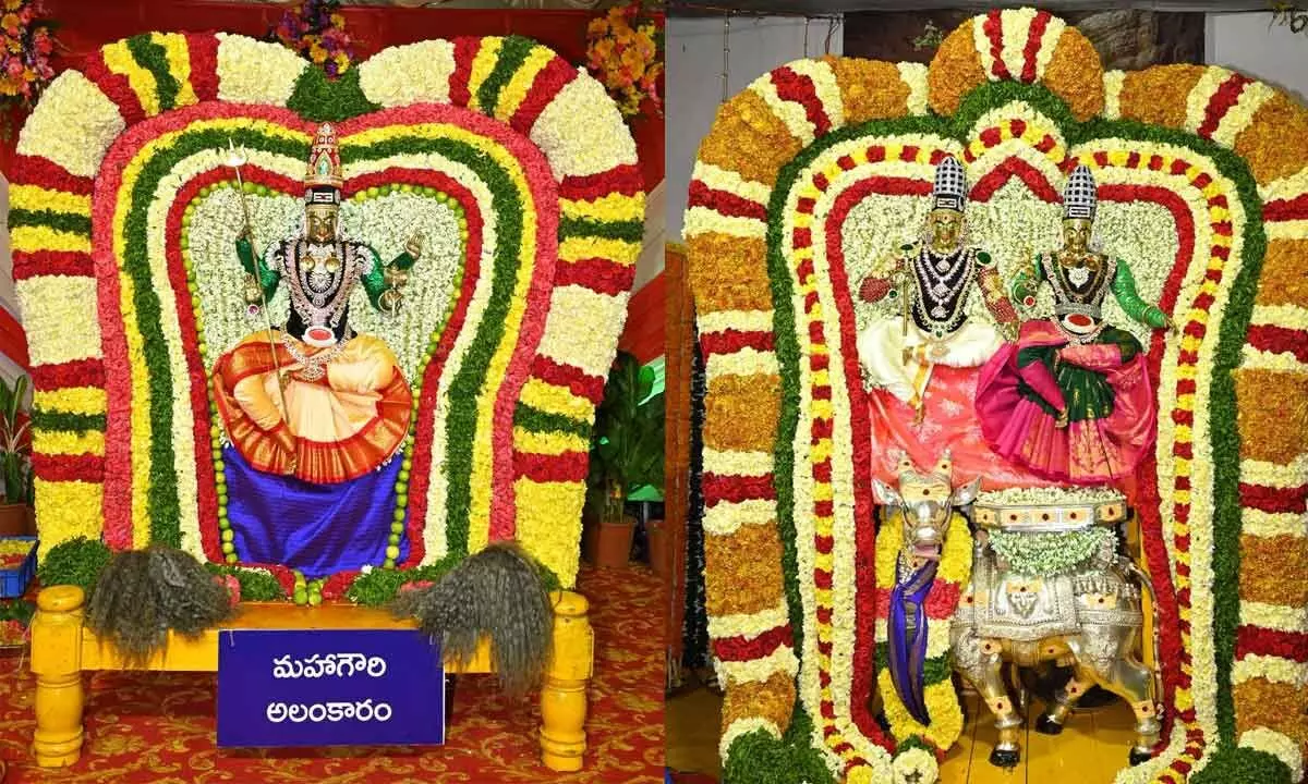 Srisailam: Goddess blesses devotees as Maha Gowri