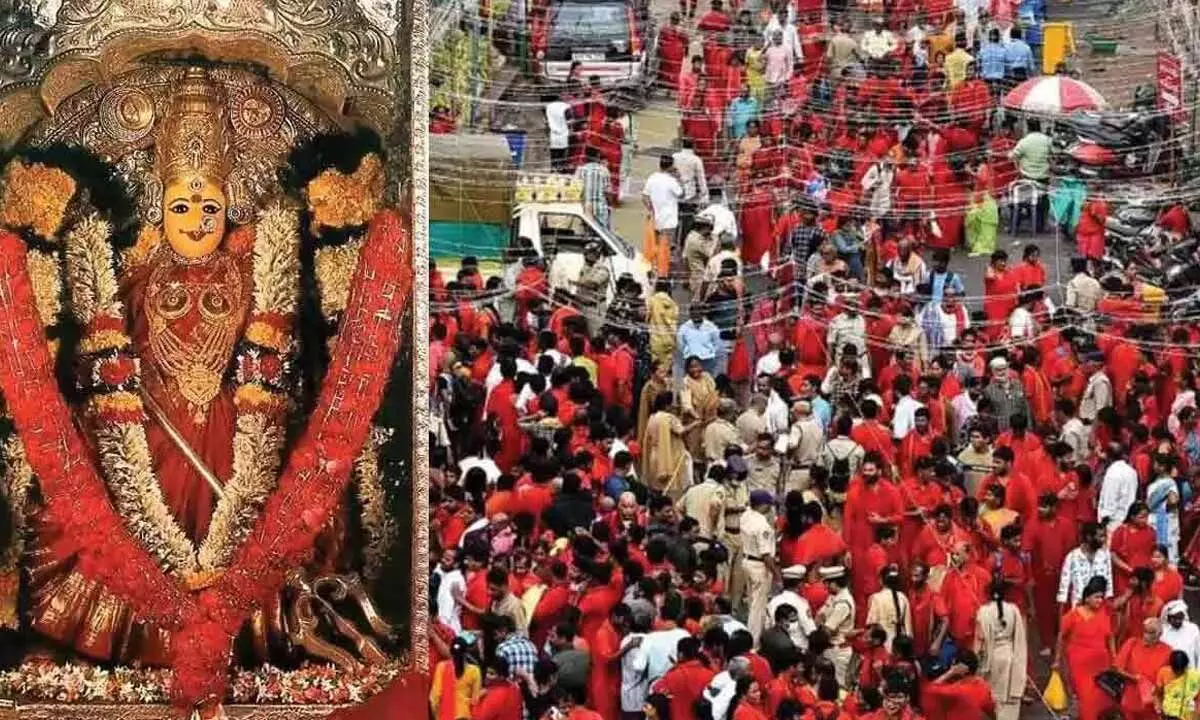 Vijayawada Kanakadurga deity to appear in two forms today amid Dusshera Sharnnavaratri