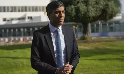 British leader Rishi Sunak marks a year in office with little to celebrate By Jill Lawless