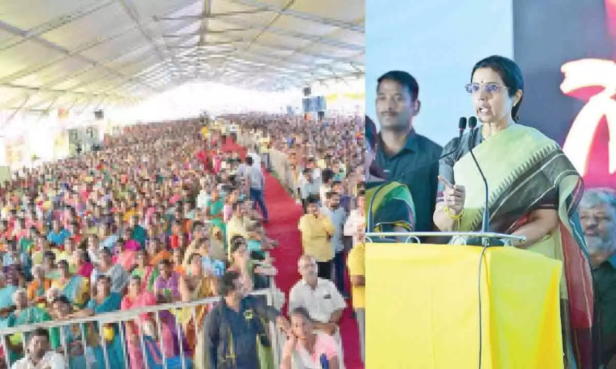 Tirupati: No governance under YSRCP rule, lambasts Bhuvaneswari