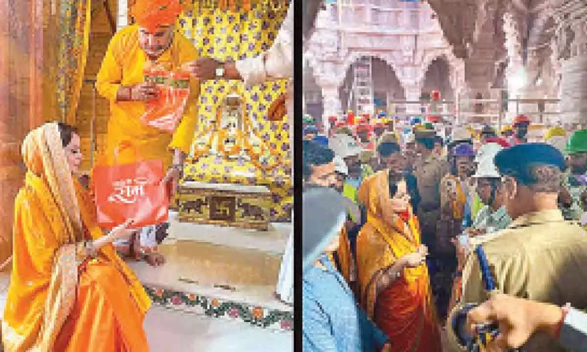 Lucknow: Kangana Ranaut visits Ram Temple ahead of ‘Tejas’ release