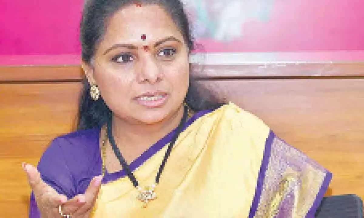 Hyderabad: K Kavitha takes a swipe at Cong for seeking to scrap welfare schemes
