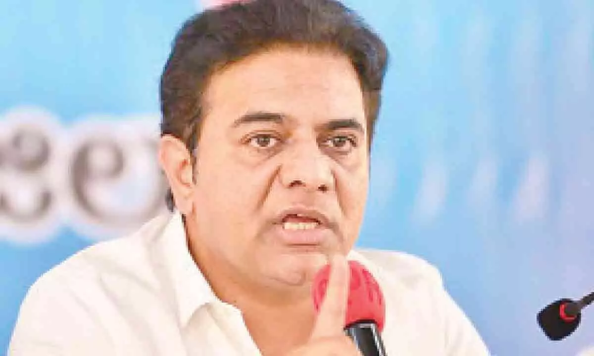 Hyderabad: KT Rama Rao calls upon party men to protest over Cong charges on Rythu Bandhu