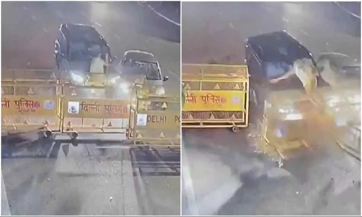 Watch The Viral Video Of Speeding SUV Injuring Police Constable In Connaught Place Vehicle Check