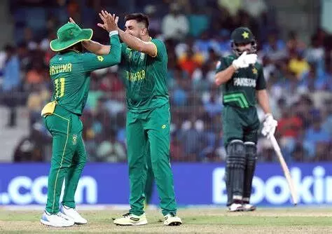 Mens ODI WC: Shamsi, Jansen restrict Pakistan to 270 after Babar, Saud Shakeel hit fifties