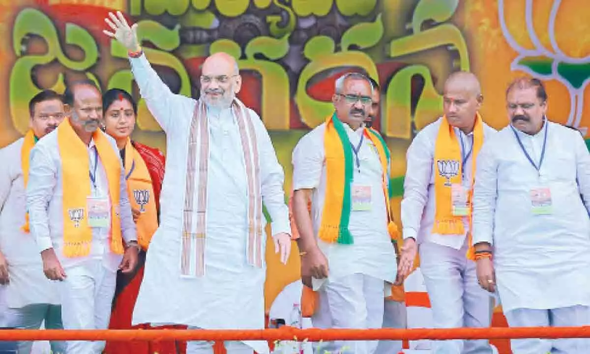 Suryapet: Amit Shah promises BC CM if BJP voted to power in Telangana State
