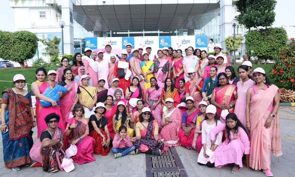 The Pink Saree Run: An Initiative by Apollo Hospitals, Bannerghatta Road