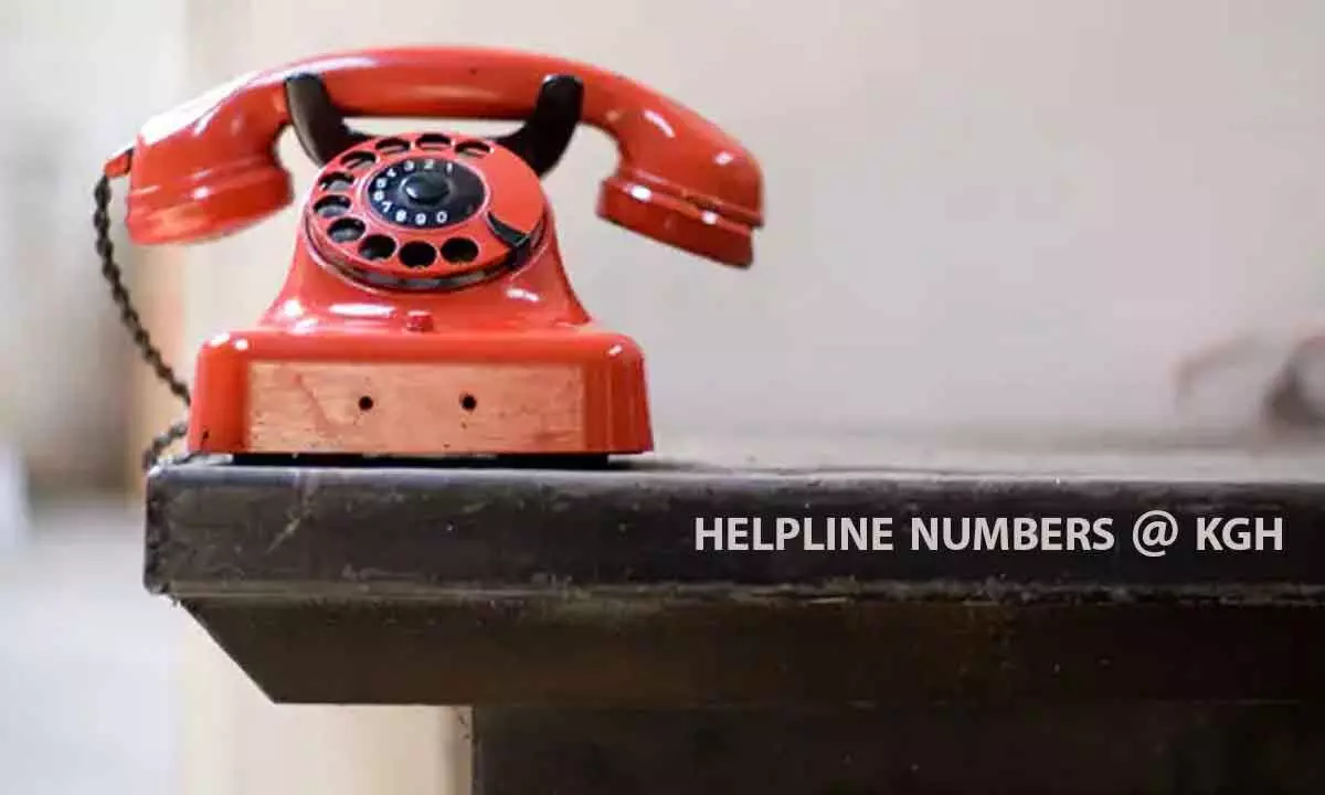 Helpline numbers provided at KGH