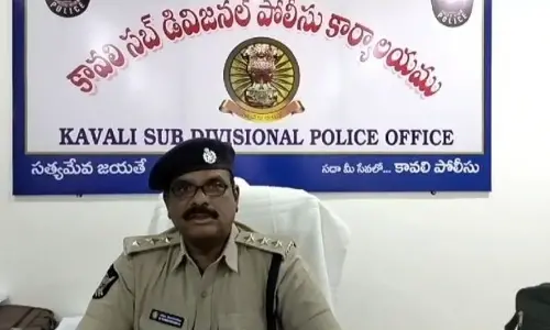 Kavali town DSP Venkata Ramana gives the details of case  registered regarding the attack on RTC driver B Ram Singh to the media at Kavali on Saturday