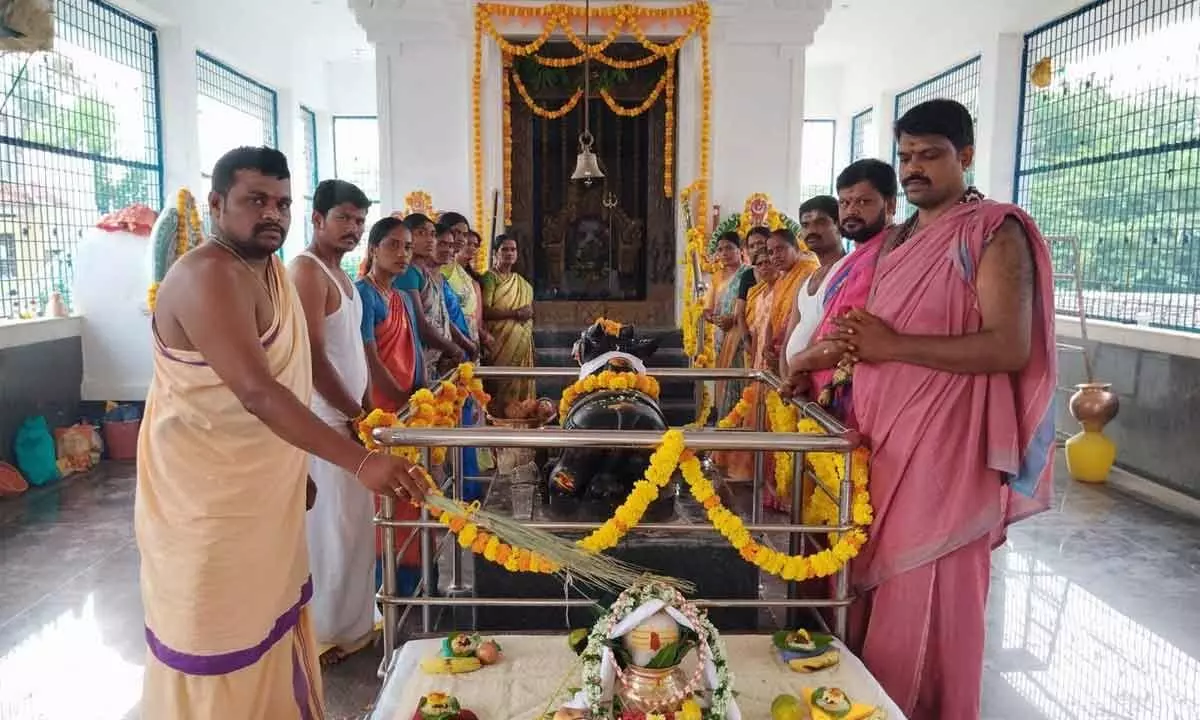 Ramalingeswara temple celebrates second anniversary