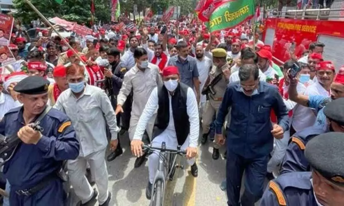 Akhilesh Yadav Launches Bicycle Yatra, Vows To Challenge BJP And Lead INDIA Bloc In 2024 Elections
