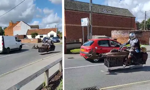 Watch The Viral Video Of Stunning Costumes, Spooky Decorations Which Makes Bike Look Like Floating