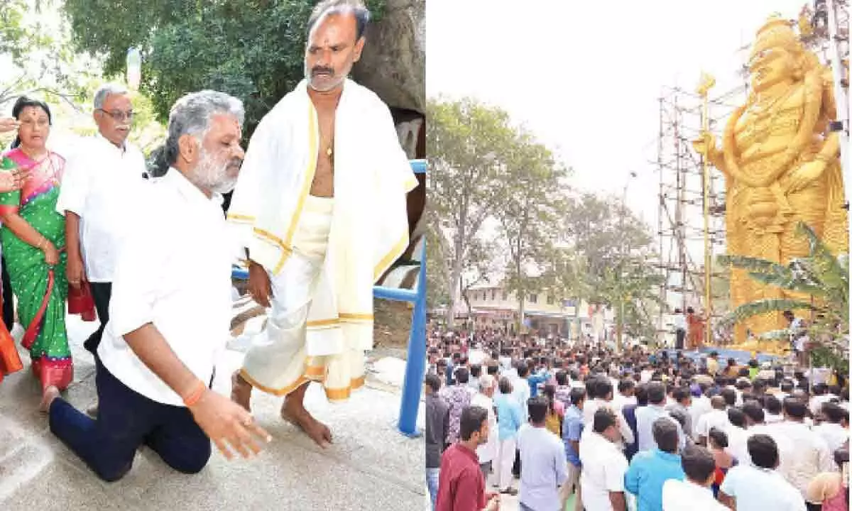 Chittoor: 54-foot Subramanya Swamy idol unveiled at Utlavaripalli