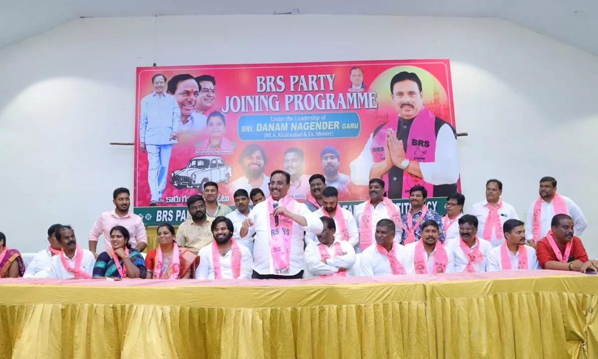 TDP, Congress and BJP leaders joins BRS in Somajiguda