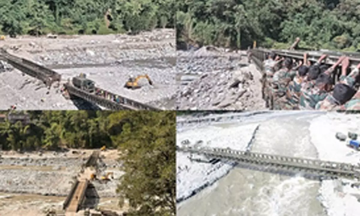 Bridge components from GRSE in Kolkata restore connectivity in flood-hit Sikkim