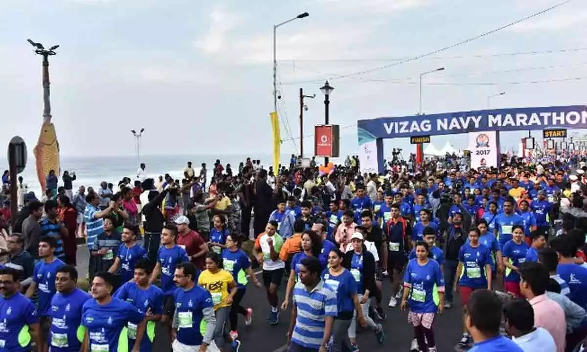 Vizag Marathon 2023 flagged of grandly at RK Beach