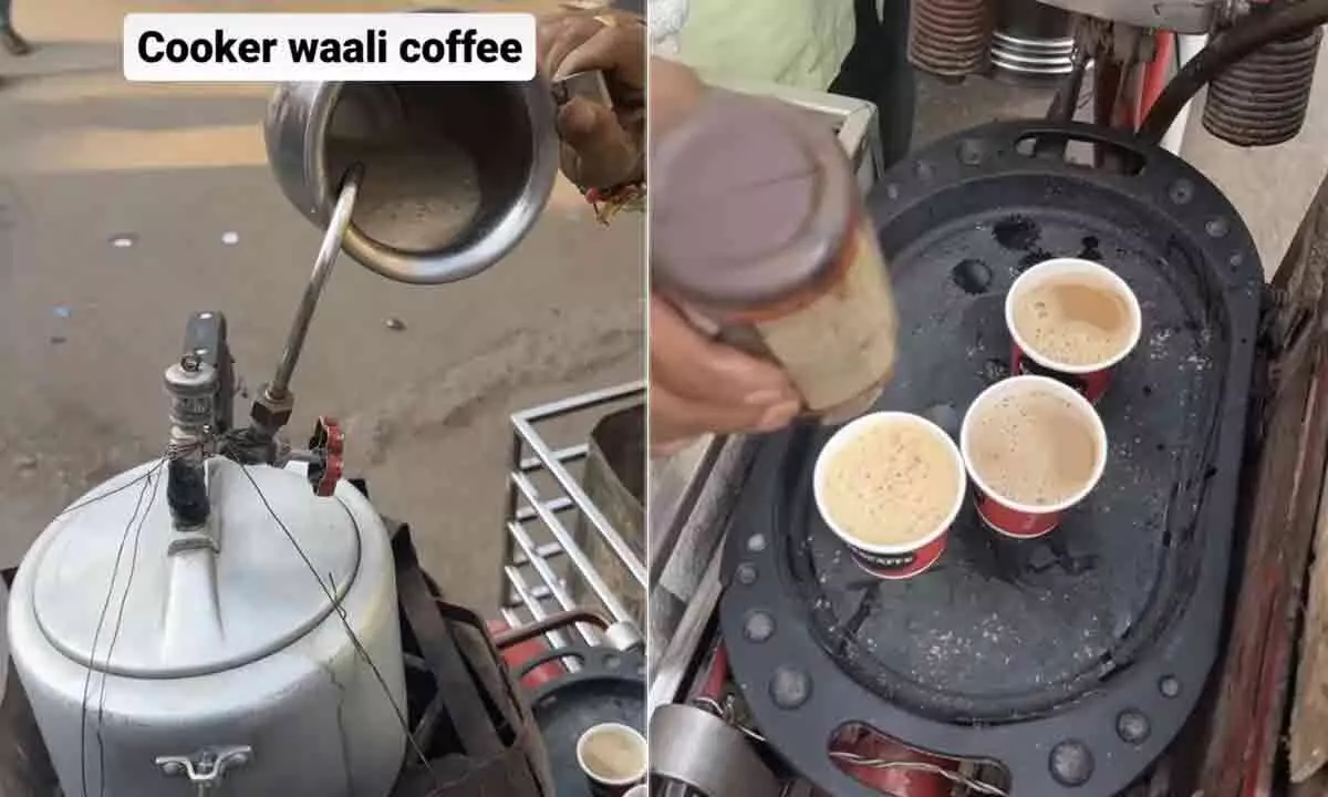 Watch The Viral Video Of Street Vendor Brewing  Coffee In A Pressure Cooker
