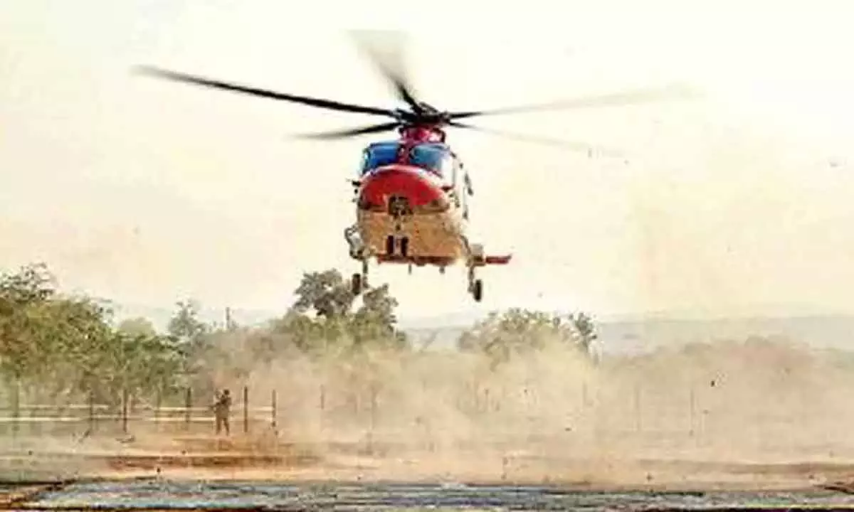 Technical glitch developed in KCRs chopper. Lands in the  farm house