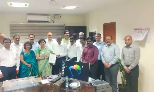 The AP Chambers delegation submitting a memorandum to Principal Chief Commissioner of Income Tax for AP and Telangana Mitali Madhusmita in Vijayawada on Monday