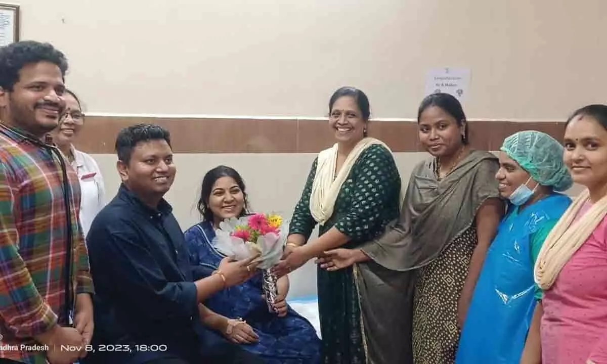 Parvathipuram: Collector Nishant Kumar wife Karuna delivers baby boy at government hospital
