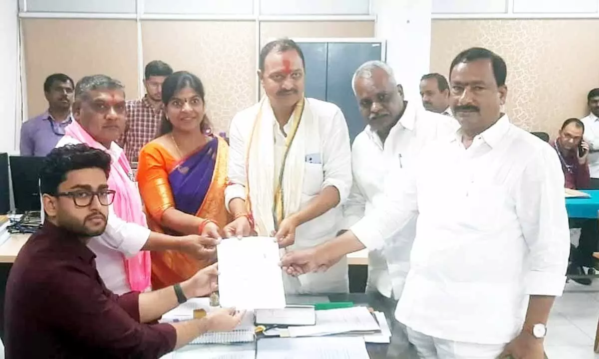 BRS Uppal constituency candidate files nomination