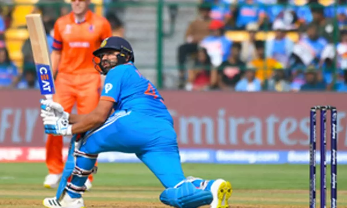 Men's ODI WC Rohit Sharma breaks record for most ODI sixes in a