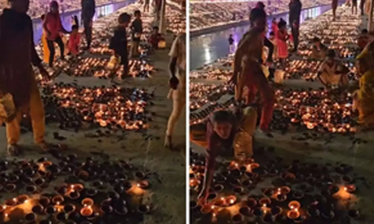 Akhilesh shares purported video showing flip side of Ayodhyas Deepotsav