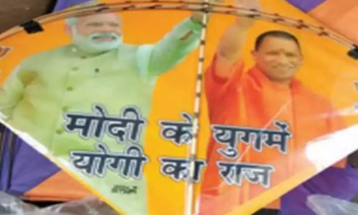 Modi-Yogi kites dot UP skies on Jamghat