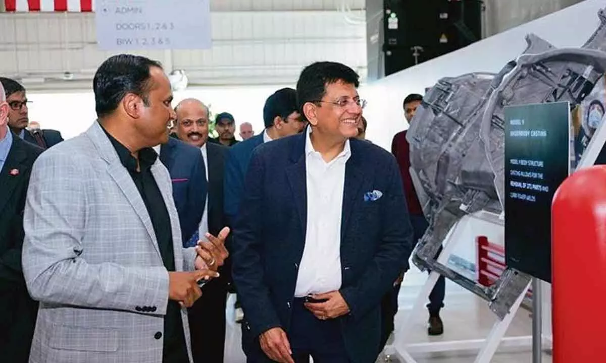 Piyush Goyal visits Tesla factory in US