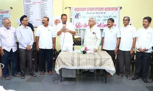 Uppal BRS candidate meets senior citizens association, asks to evaluate BRS performance