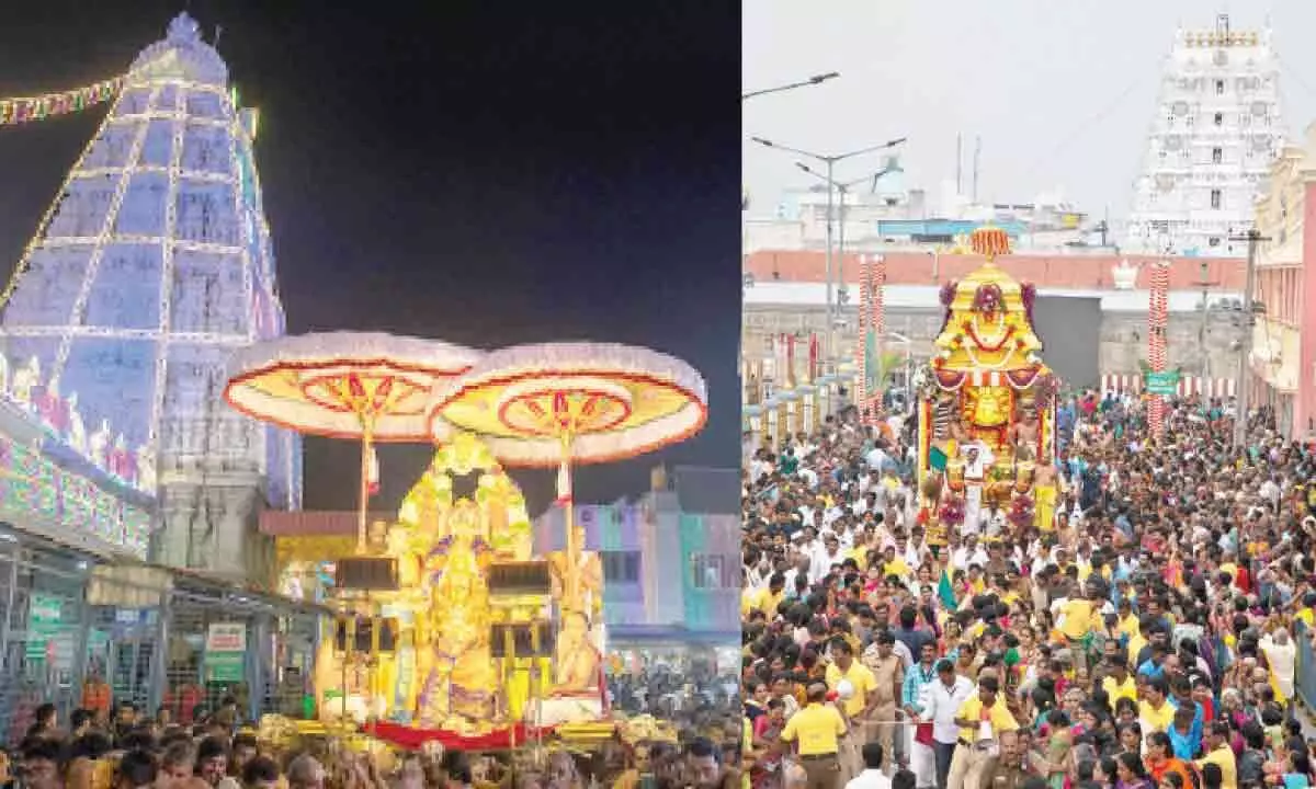 Tirupati: Goddess rides on Garuda, Sarvabhoopala Vahanams