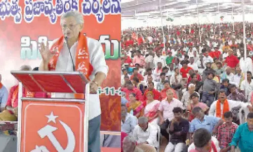 Vijayawada: BJP betrayed people of AP on bifurcation vows says Sitaram Yechury