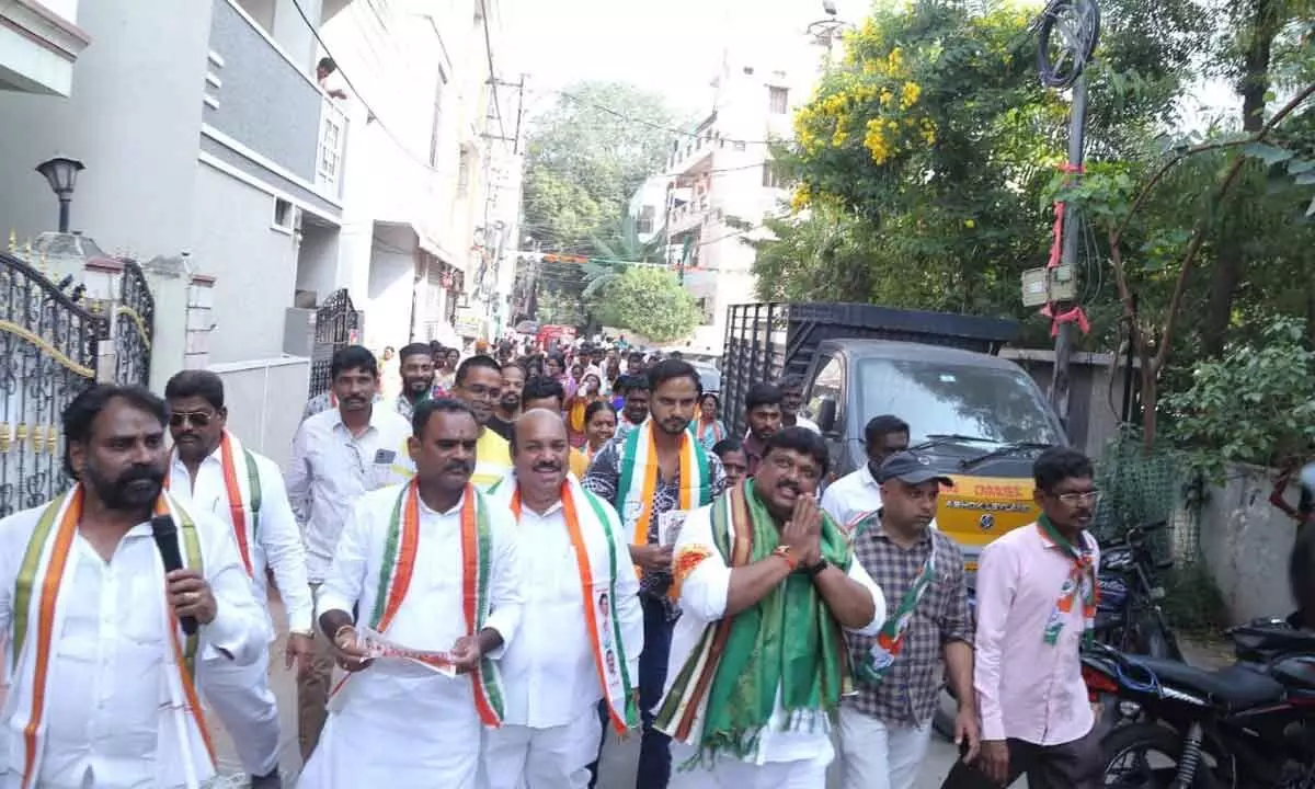 Secunderabad Congress candidate Adam Santosh Kumar gaining the momentum