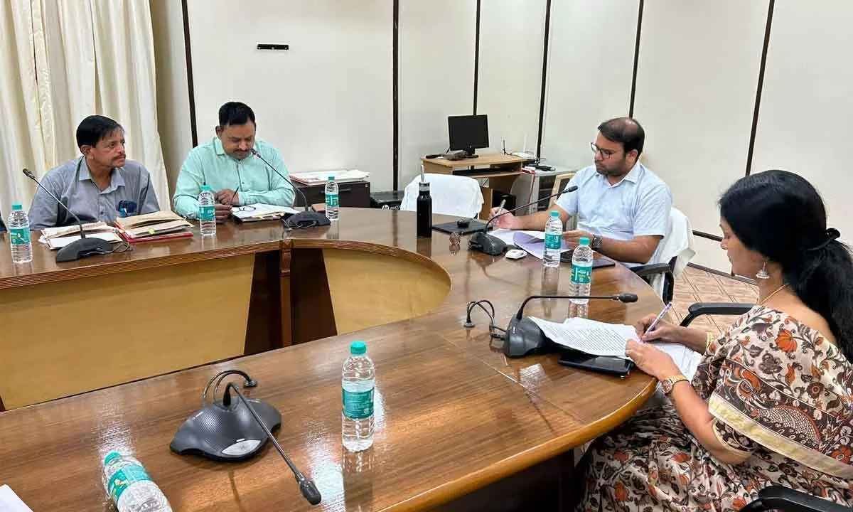 Joint Collector Ketan Garg participating in a district Task Force committee meeting at Anantapur district Collectorate on Thursday