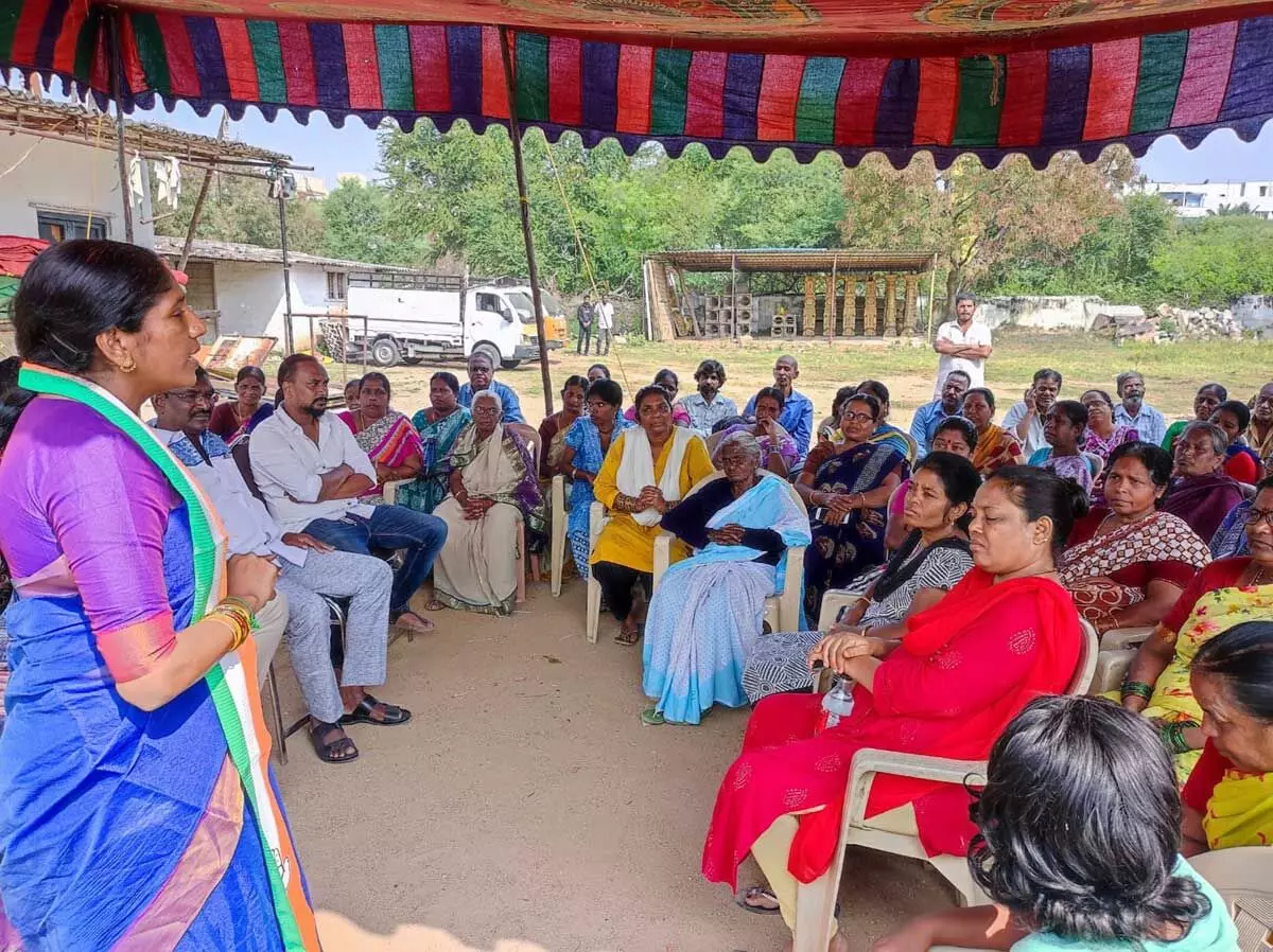 cantonment congress candidate Vennela campaigns in Tirumalagiri