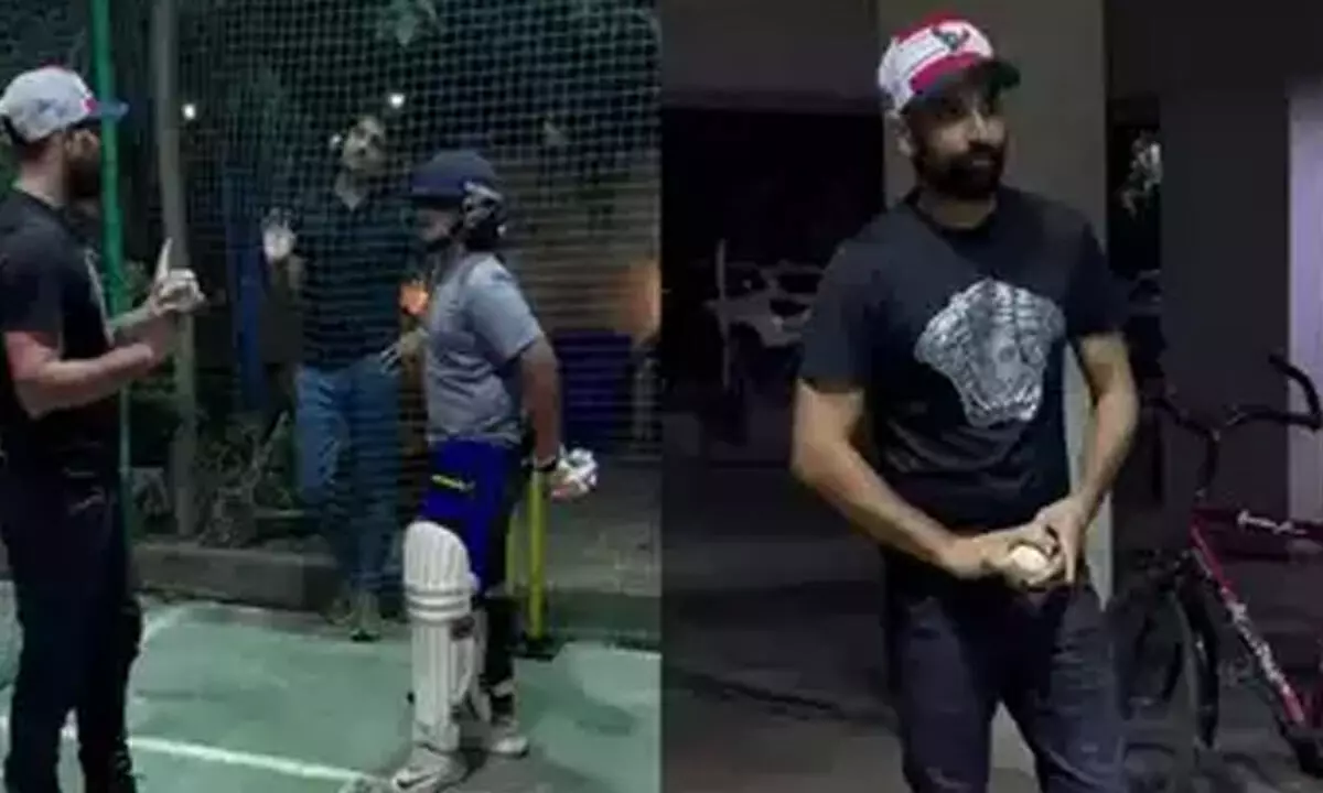 Sonu Sood shares video of son taking ‘batting’ tips from Shami